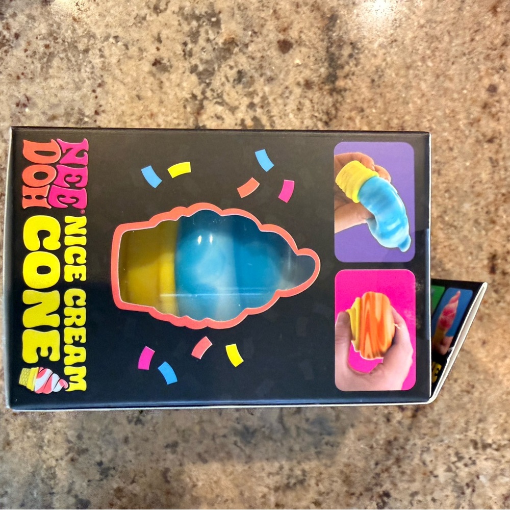 Ice Cream Cone Squishy Toy - Blue, Pink, Orange Needoh - Picture 4 of 7